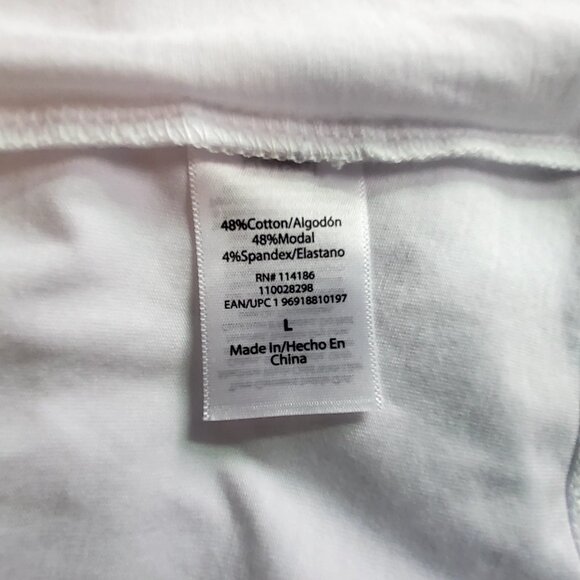 Juicy Couture Womens White T-Shirt With Metallic Logo Print Lightweight Size L - Picture 7 of 8